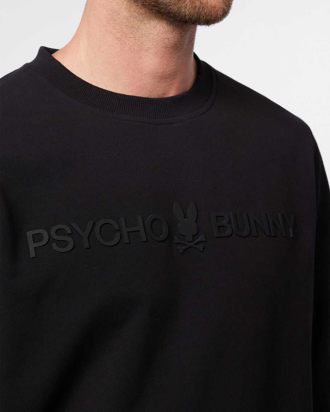 Sweats Psycho Bunny Maywood Crew Sweatshirt Noir Homme | WBQ-66909516